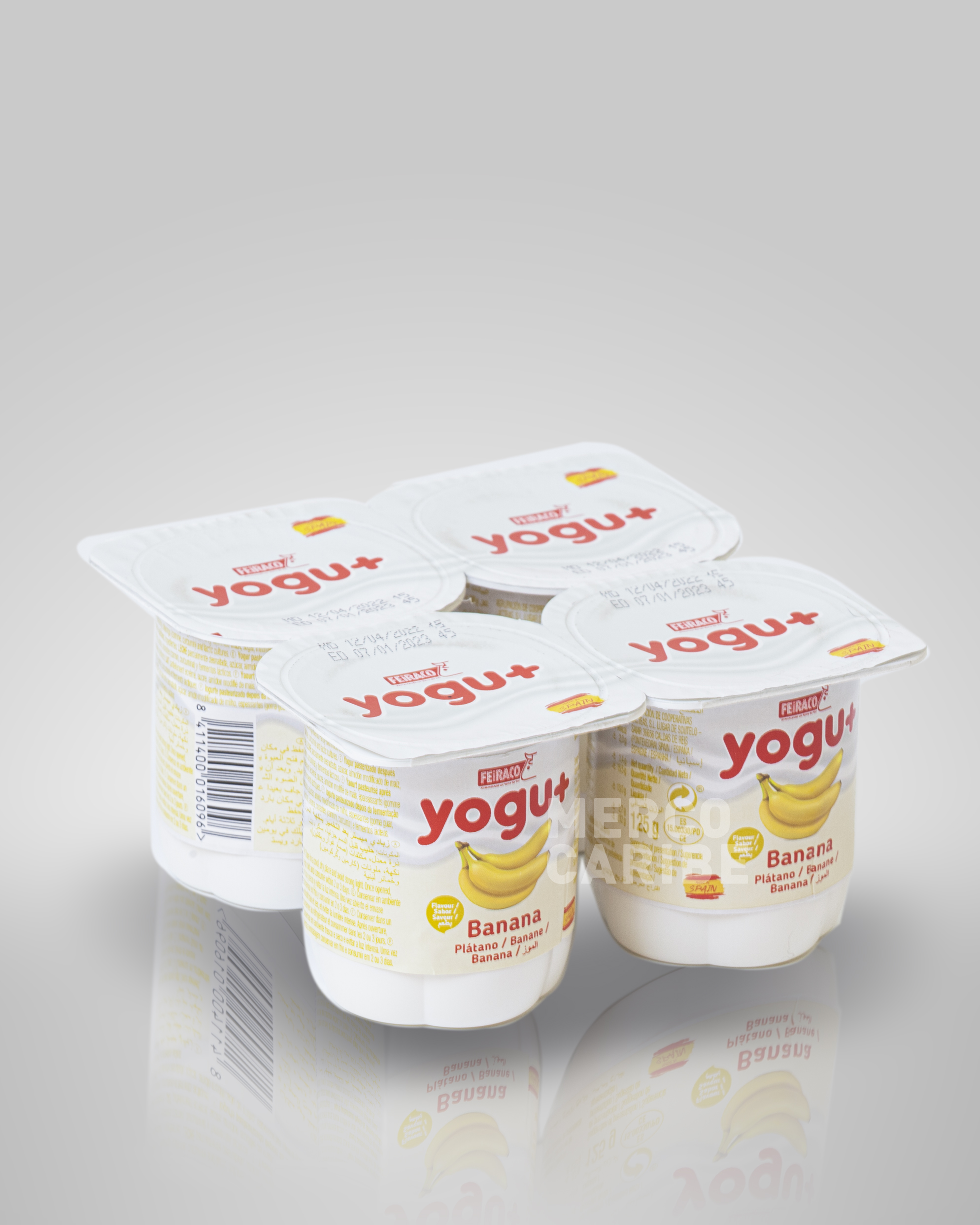 Yogur De Platano Larga Vida Feiraco 125g Paquete De 4u