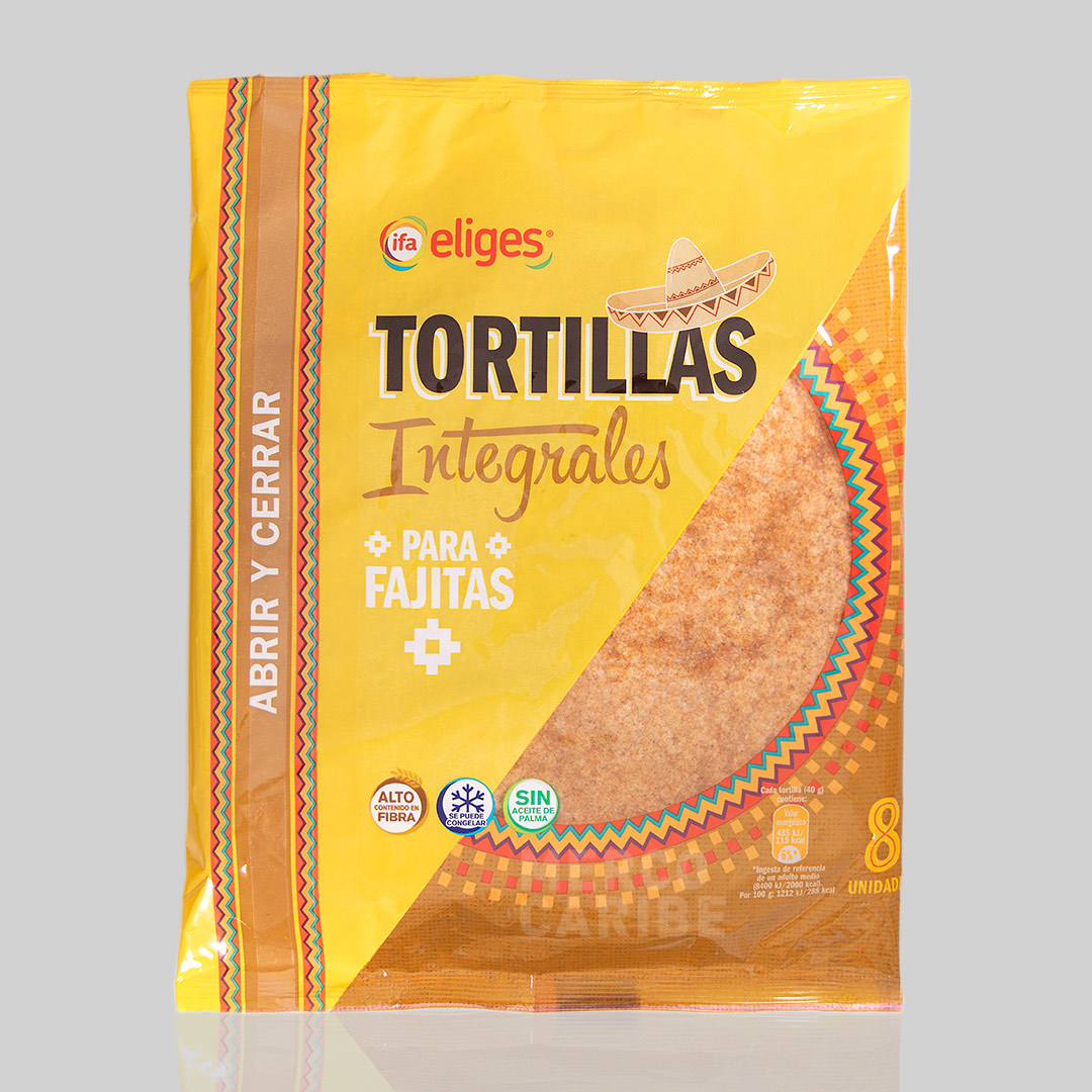 Tortillas Integrales para Fajitas (Ifa Eliges) 320g paquete de 8u